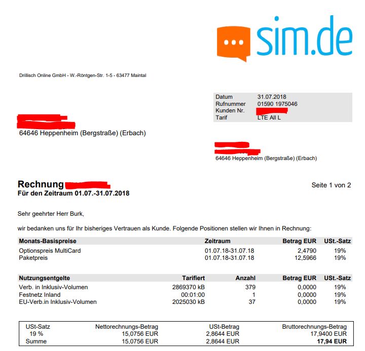 Handytarif MultiSIM